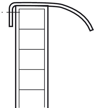 Billede af Oval gribeliste - rustfrit stål
