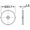 Modstykke til magnetlås på metalskabe - 23,7 mm
