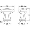 Unikt knopgreb i børstet forniklet zinklegering - Häfele Design H2185