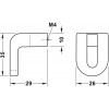 90 grader bøjet knopgreb i forkromet zinklegering - Häfele Design H2165