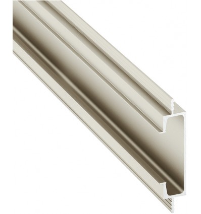 Grebsprofil i aluminium - stålfarvet eloxeret - C formet