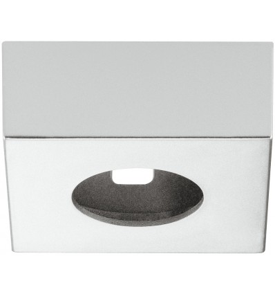Loox5 firkantet kabinet i plastik til LED 2040/3008 - Ø40 mm - sølv