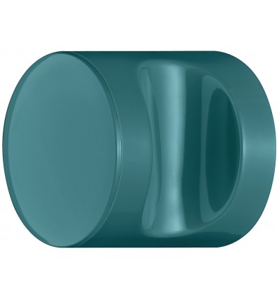Knopgreb, rund med fordybning, vandblå, polyamid