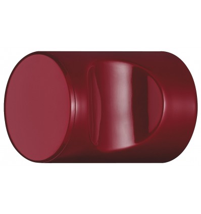 Cylindrisk knopgreb med fordybning, rubinrød, polyamid