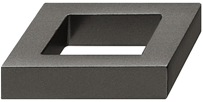 Billede af Firkantet gribeliste i titanfarvet lakeret zinklegering - 1 firkant - Model H1320