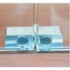 Magnetisk lås i rustfrit stål til dobbelt glaslåge - ipresning borehul Ø8 mm
