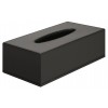 Kosmetisk servietter box belagt med sort kunstlæder