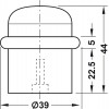 Dørstopper - H:44xØ:39 mm - poleret messing