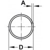 Bøjlestang rund - diameter 25 mm - stål med messingoverflade