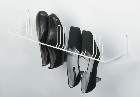 Billede af Skoholder, bred 6 par sko, hvid.