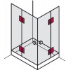 Hængsel til glas brusedør - poleret krom - 180°
