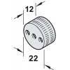Bøjlestangsholder til rund bøjlestang 20 mm - messing